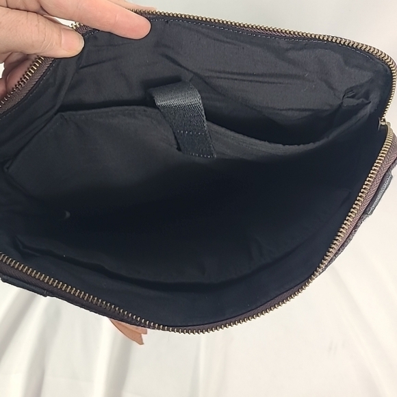 NWT Banded Mammoth Wool Backpack Charcoal Water Resistance Leather Top Grey $130 - Picture 7 of 8